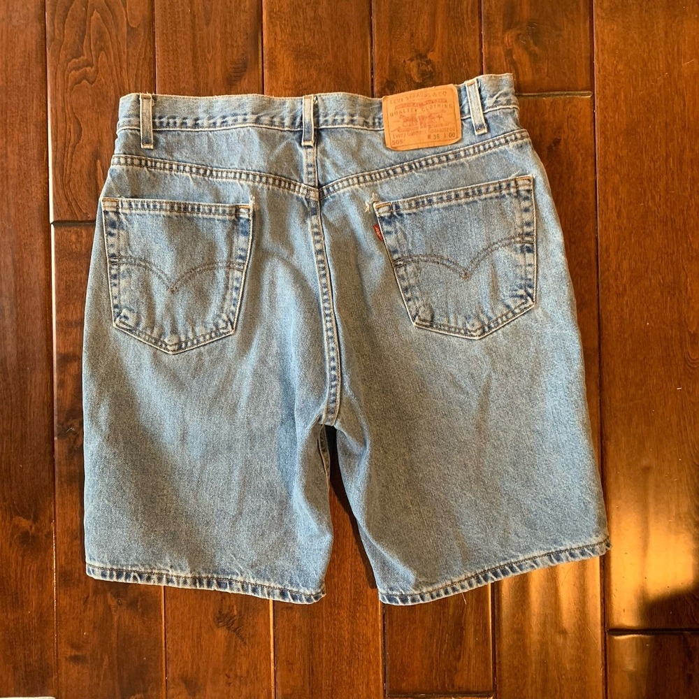 Vintage Y2K Levis 505 Regular Fit Blue Jean Shorts Jorts Denim Mens W36 L00